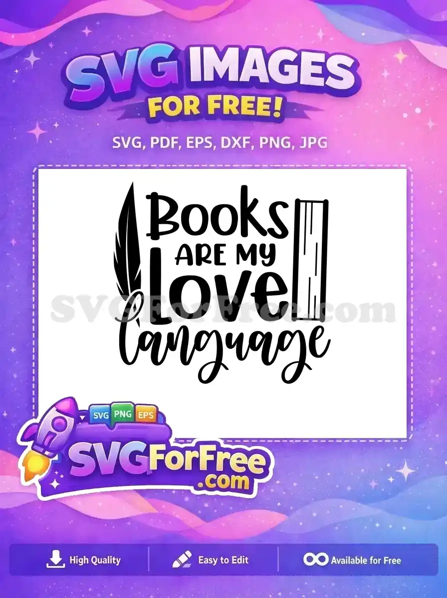 Free Books Feather Free Love Language Quote Reading Free SVG