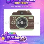 Free Brown Retro Camera Free Old Free SVG - Instant Download
