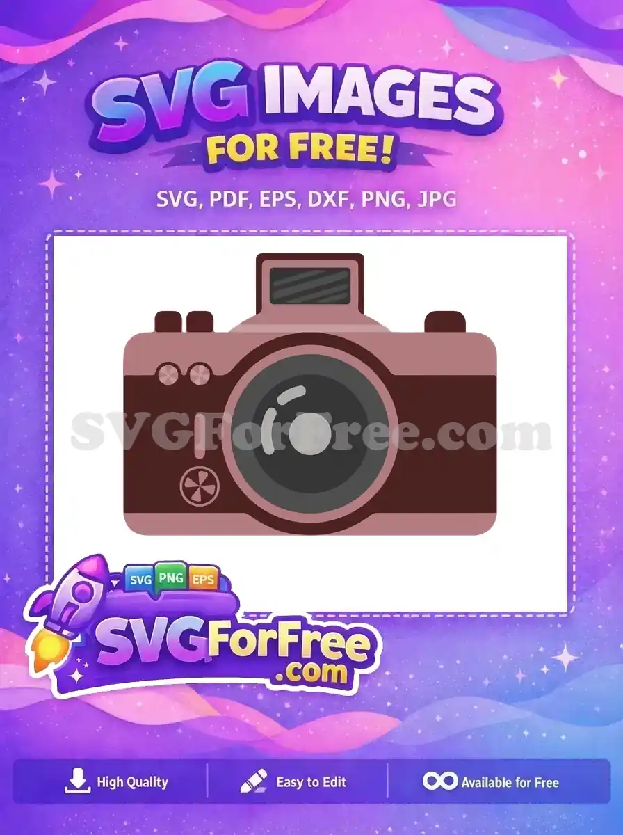 Free Brown Retro Free Camera Lens Photography Free SVG