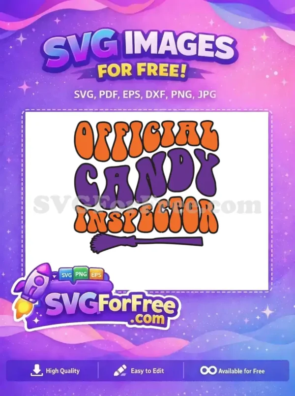 Free Orange Purple Text Free Candy Inspector Retro Free SVG