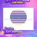 Free Pastel Stripes Free Retro Circle Pattern Free SVG - Instant Download