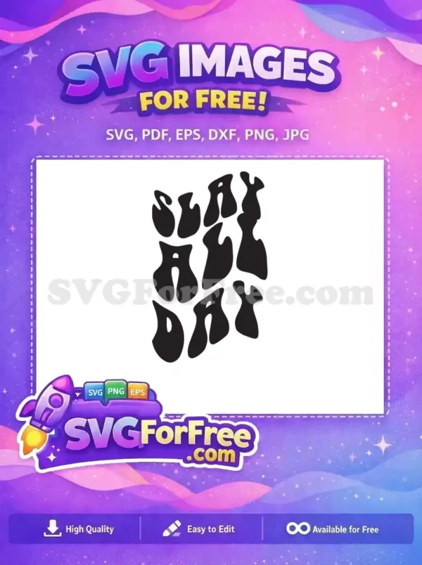 Free Stay Groovy Free Retro Free Quotes SVG