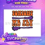 Free Retro Orange Tonight We Fly Free Bat Details Free SVG - Instant Download