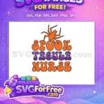 Free Orange Spider Free Spooktacular Nurse Retro Free SVG - Instant Download