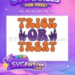 Free Orange Letters Free Purple Castle Trick or Treat Free SVG - Instant Download