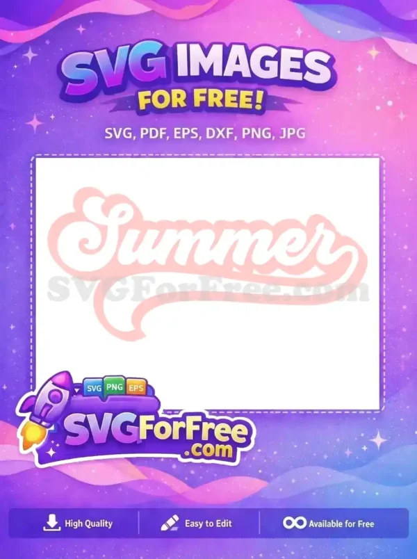 Free Summer Pink Font Free Retro Quotes Free SVG