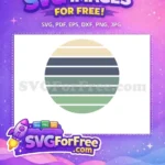 Free Beige Navy Free Green Circle Retro Free SVG - Instant Download