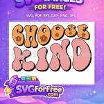 Free Retro Orange Flowers Free Pink Choose Kind Free SVG - Instant Download