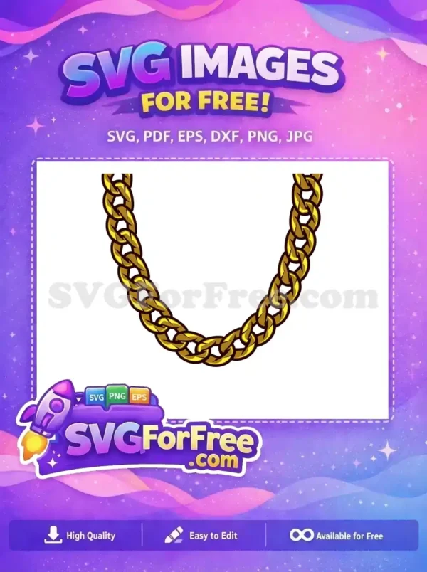 Free Gold Chain Free Riches Jewelry Hip-Hop Free SVG