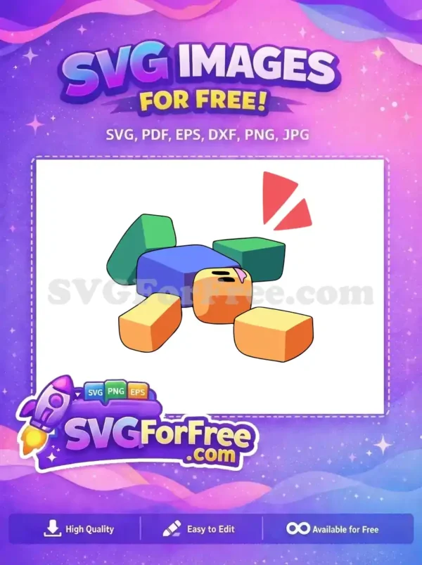 Free Orange Roblox Tongue Out Free Stacked Blocks Roblox Free SVG