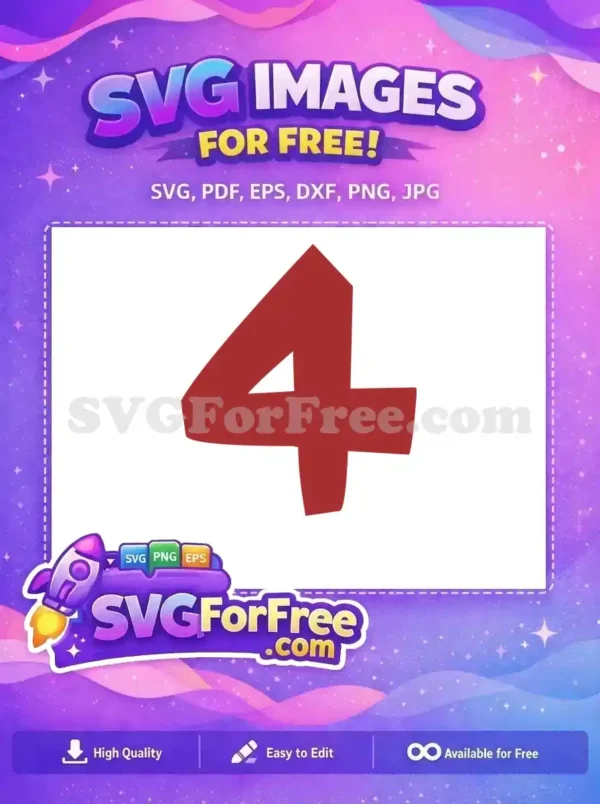 Free Number Four Free Roblox Red Character Free SVG Free Number Four Free Roblox Red Character Free SVG