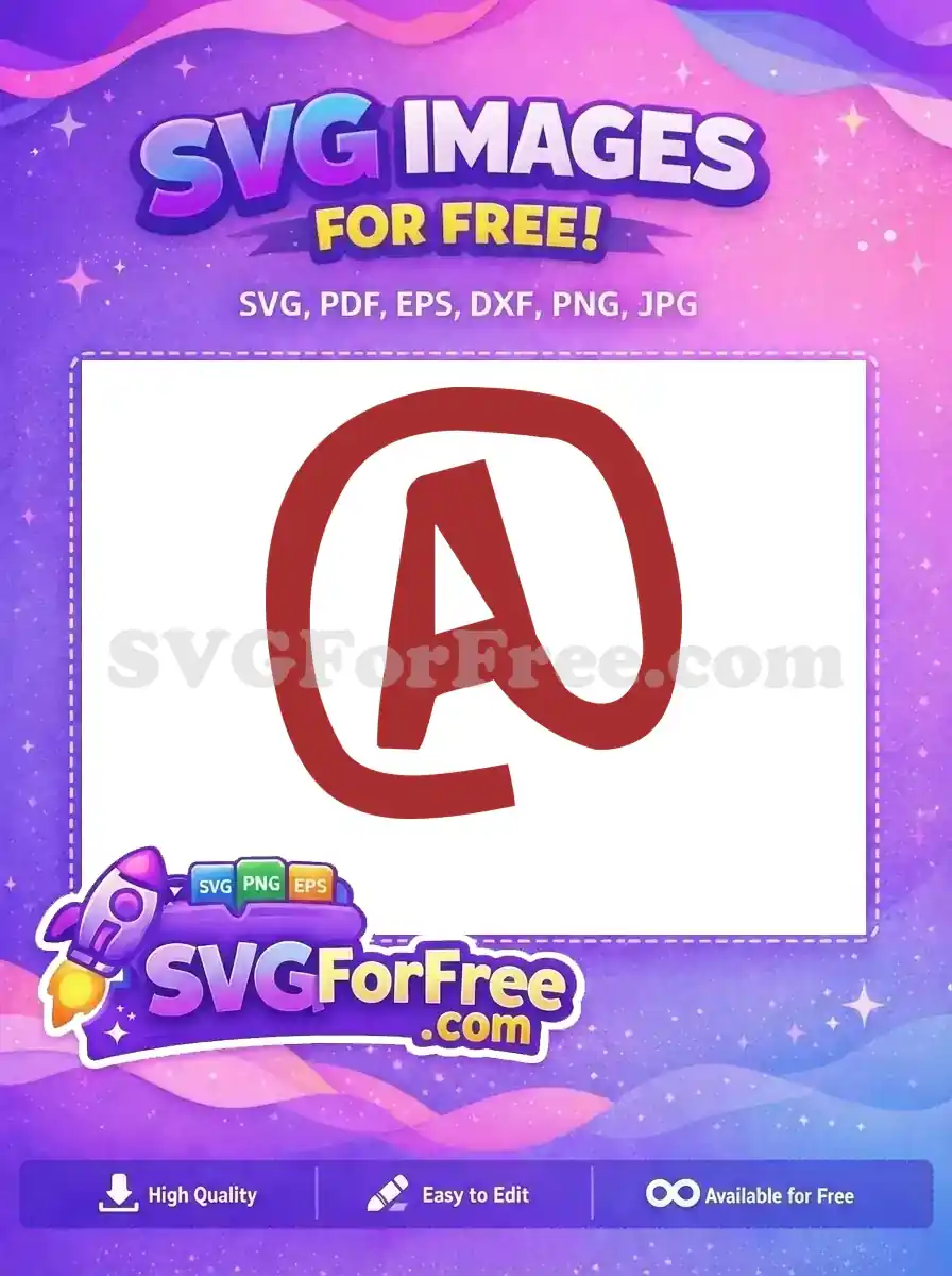 Free Red At Sign Free Roblox Symbol Free SVG