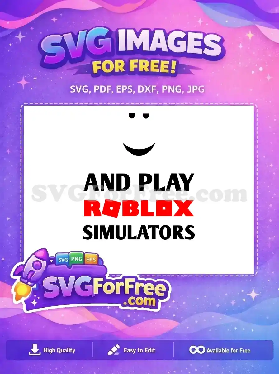 Free Smiling Face Free Red Roblox Simulators Game Free SVG