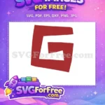 Free Roblox Letter G Free Maroon Block Roblox Free SVG - Instant Download