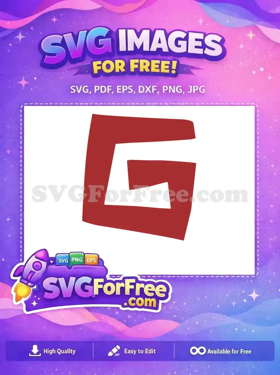 Free Roblox Letter G Free Maroon Block Roblox Free SVG