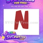 Free Letter N Free Red Initial Roblox Free SVG - Instant Download