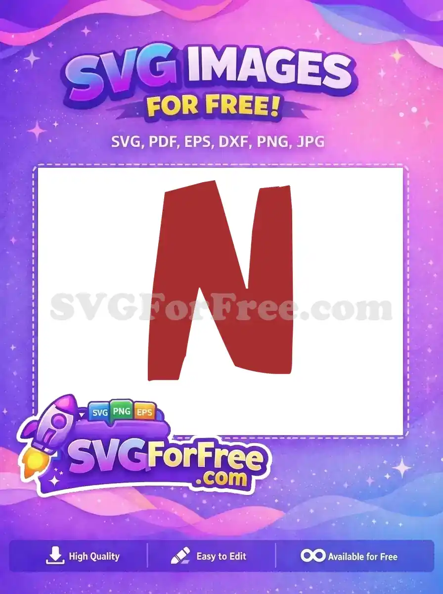 Free Letter N Free Red Initial Roblox Free SVG