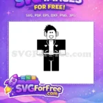 Free Black Hair Free Headphones Roblox Character Free SVG - Instant Download