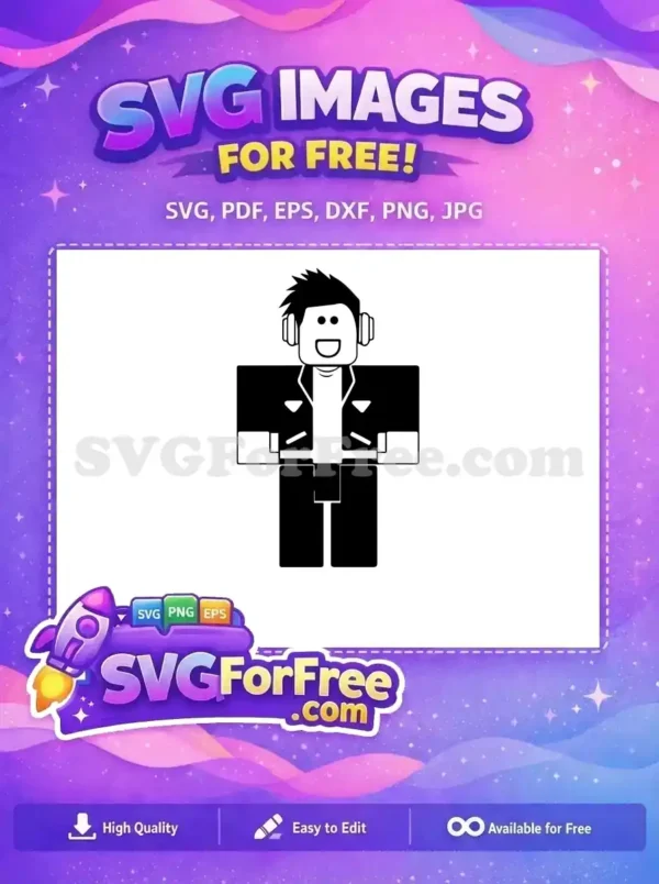 Free Black Hair Free Headphones Roblox Character Free SVG Free Black Hair Free Headphones Roblox Character Free SVG