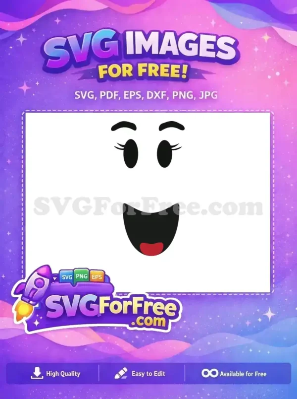 Free Eyelash Expression Free Red Tongue Roblox Free SVG