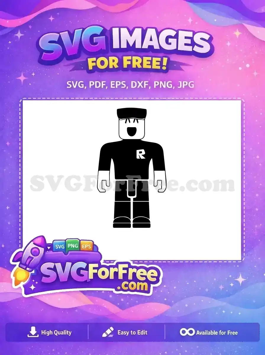 Free Smiling Roblox Free Black Shirt Roblox Free SVG 1