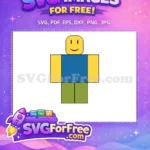 Free Smiling Face Free Blue Shirt Roblox Free SVG - Instant Download