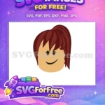 Free Smiling Roblox Character Free Brown Hair Simple Free SVG - Instant Download
