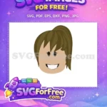 Free Smiling Face Free Ponytail Roblox Character Free SVG - Instant Download