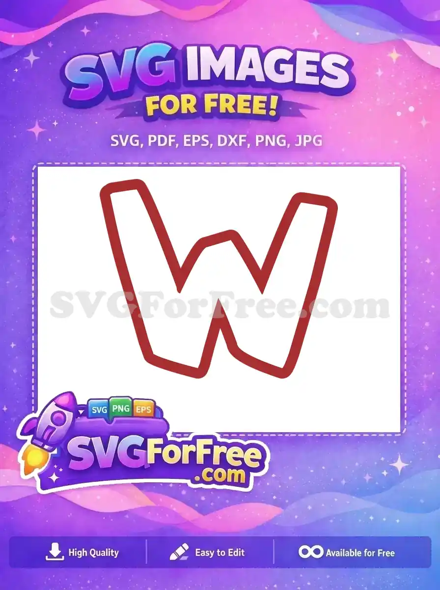 Free Letter W Free Roblox Logo Initial Free SVG