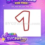 Free Roblox Number One Free Maroon Bold Free SVG - Instant Download