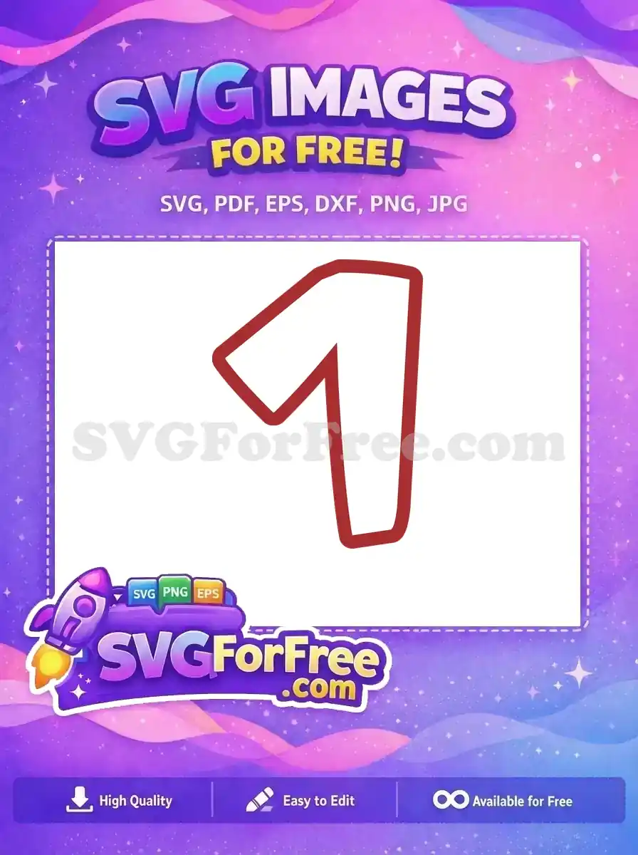 Free Roblox Number One Free Maroon Bold Free SVG