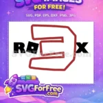 Free Number One Roblox Free Red Outline Category Free SVG - Instant Download