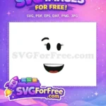 Free Smiling Roblox Face Free Wink Expression Roblox Free SVG - Instant Download