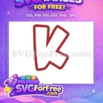 Free Roblox Letter K Free Brick Red Isolated Free SVG - Instant Download