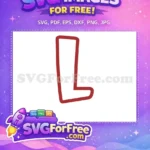 Free Red Letter L Free Roblox Alphabet Free SVG - Instant Download