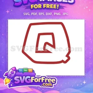 Free Blocky Red Letter Free Q Roblox Free SVG