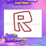 Free Red Letter R Free Roblox Font Initial Free SVG - Instant Download