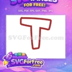 Free Roblox Red T Shape Free Letter Free SVG - Instant Download