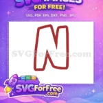 Free Letter N Free Red Roblox Initial Free SVG 1 - Instant Download