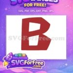 Free Red Letter B Free Roblox Character Free SVG - Instant Download