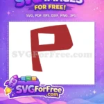 Free Red Letter P Free Roblox Alphabet Initial Free SVG - Instant Download