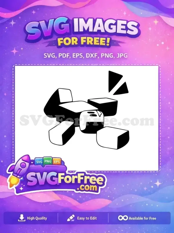 Free Black White Roblox Free Minimalist Character Free SVG Free Black White Roblox Free Minimalist Character Free SVG