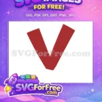 Free Roblox Character Red V Free Red Letter Roblox Free SVG - Instant Download