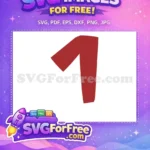 Free Red Number One Free Roblox Character Free SVG 1 - Instant Download