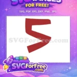 Free Letter One Free Red Roblox Alphabet Free SVG - Instant Download