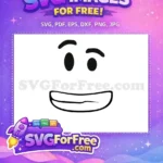 Free Smiling Face Free Roblox Character Face Free SVG - Instant Download