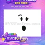 Free Surprised Expression Free Roblox Character Black and White Free SVG - Instant Download