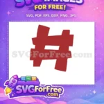 Free Sharp Edges Free Hashtag Symbol Roblox Free SVG - Instant Download