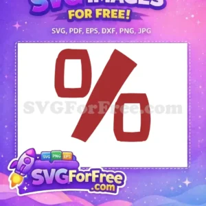 Free Bold Red Percentage Free Roblox Symbol Free SVG