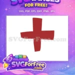 Free Red Plus Sign Free Roblox Character First Aid Free SVG - Instant Download